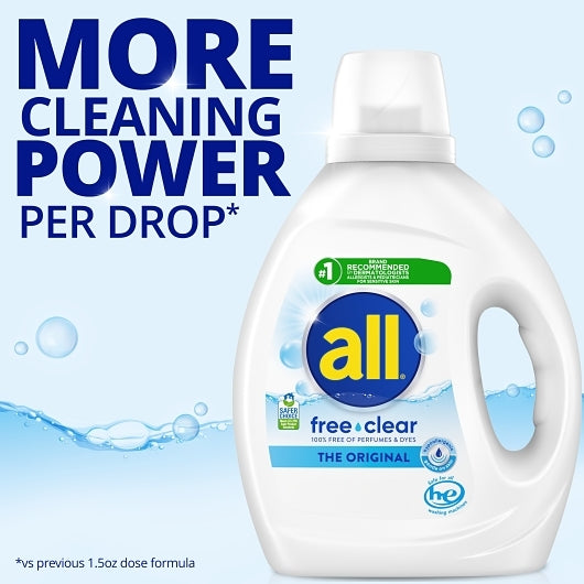 All Laundry Free And Clear, 73 Fluid Ounce, 6 Per Case