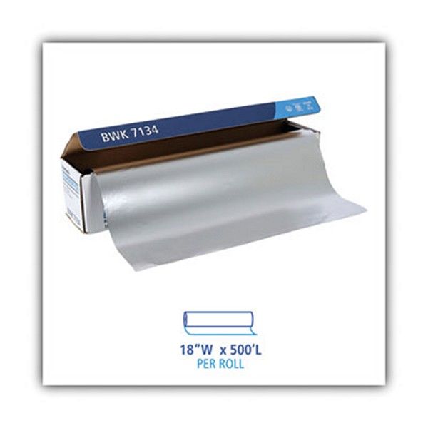 Boardwalk® Heavy-Duty Aluminum Foil Roll, 18" X 500 Ft