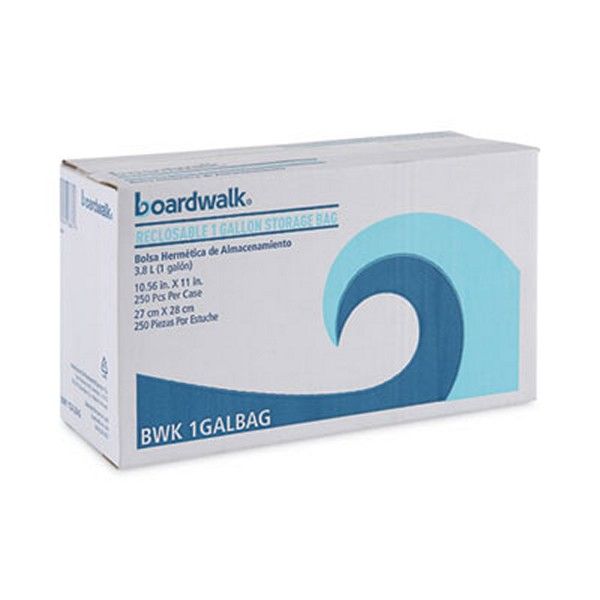 Boardwalk® Reclosable Food Storage Bags, 1 Gal, 1.75 Mil, 10.5" X 11", Clear, 250/box