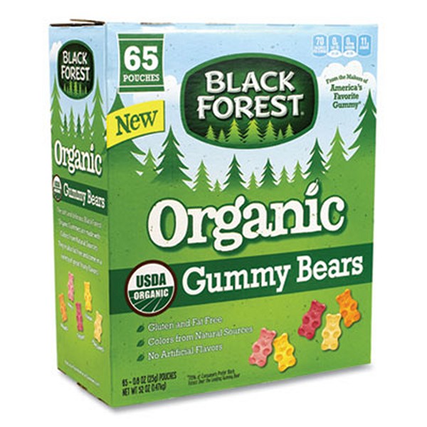 BlkForest Organic Gummy Bears, 0.8 Pouch, 65 Pouches/carton