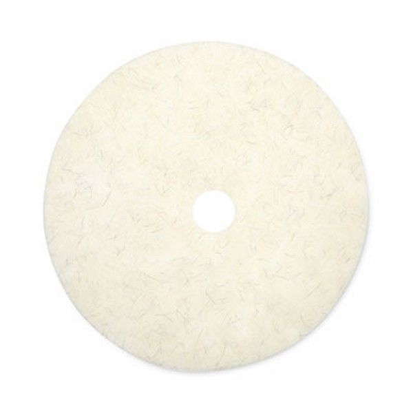 Boardwalk® Boardwalk Natural Burnishing Floor Pads, 27" Diameter, White, 5/Carton