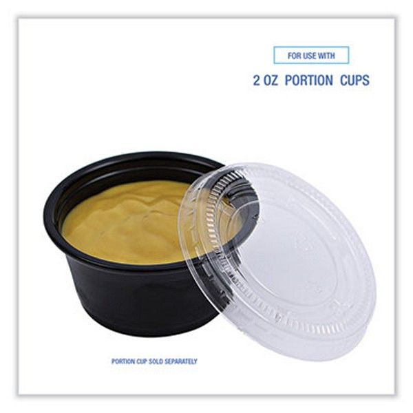 Boardwalk® Souffle/portion Cup Lids, Fits 2 Oz Portion Cups, Clear, 2,500/carton