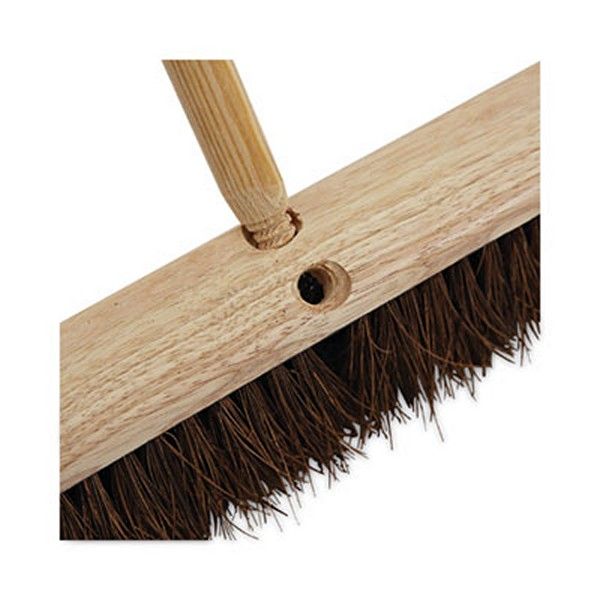 Boardwalk® Heavy-Duty Threaded End Lacquered Hardwood Broom Handle, 1.13" dia x 60", Natural