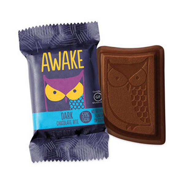 Awake Caffeinated Dark Chocolate Bites, 0.46 Bars, 50 Bars/Box