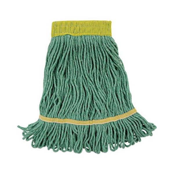 Boardwalk® Super Loop Wet Mop Head, Cotton/synthetic Fiber, 5" Headband, Small Size, Green, 12/carton