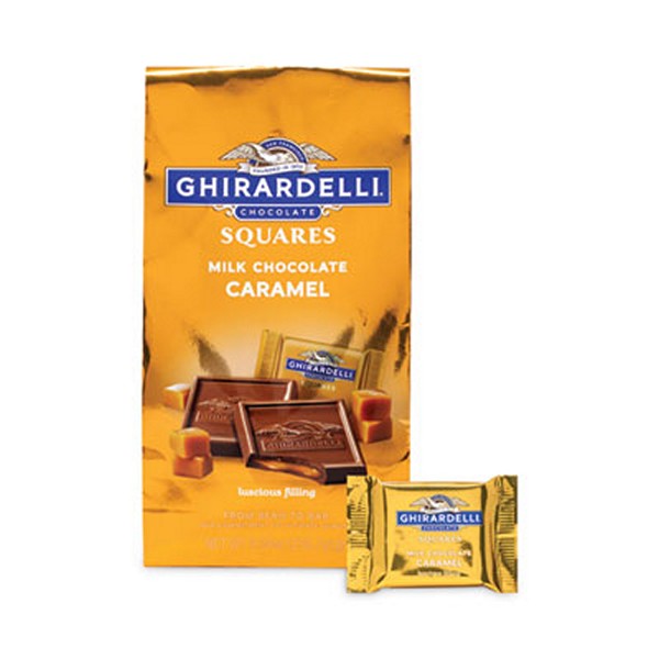 Ghiradelli Milk Chocolate and Caramel Chocolate Squares, 9.02 Packs, 2 Count