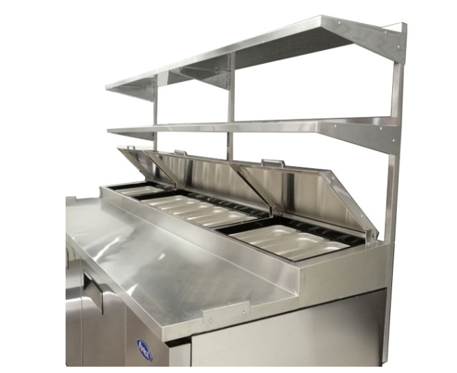 Atosa USA, MROS-67P, Stainless Steel Double Overshelf for 44" Pizza Prep Table