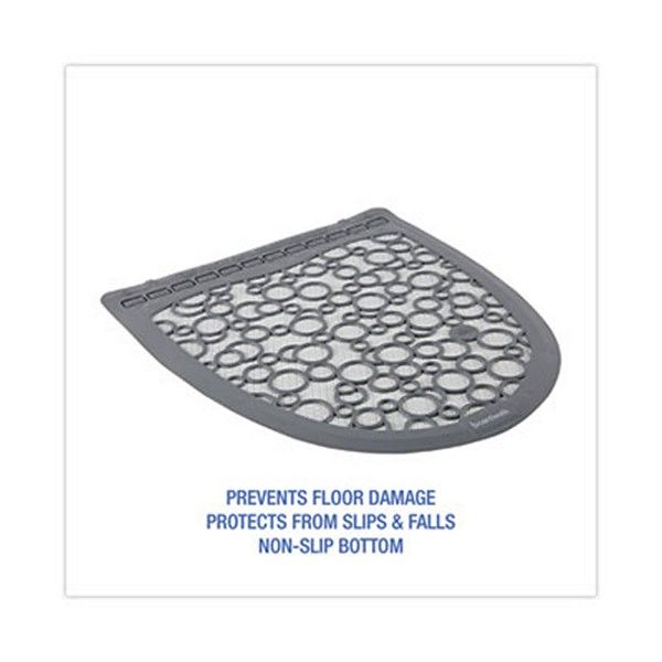 Boardwalk® Urinal Mat 2.0, Rubber, 17.5 X 20, Gray/white, 6/carton