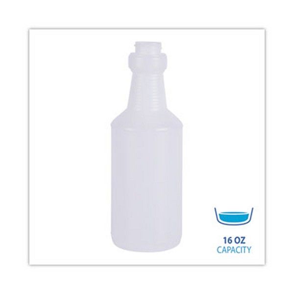 Boardwalk® Handi-Hold Spray Bottle, 16 Oz, Clear, 24/carton