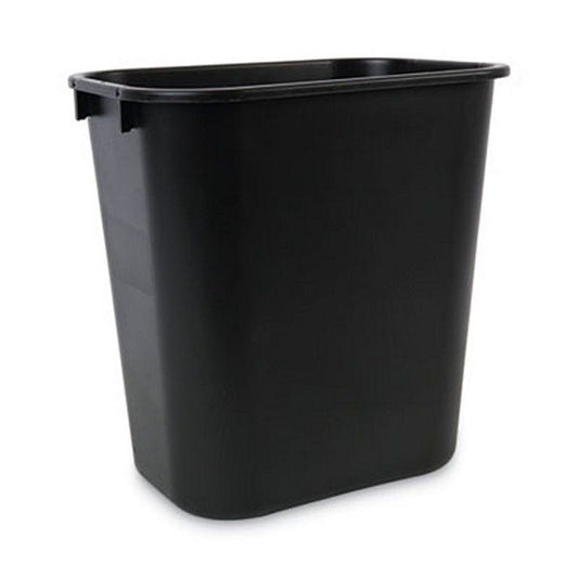 Boardwalk® Soft-Sided Wastebasket, 14 Qt, Plastic, Black