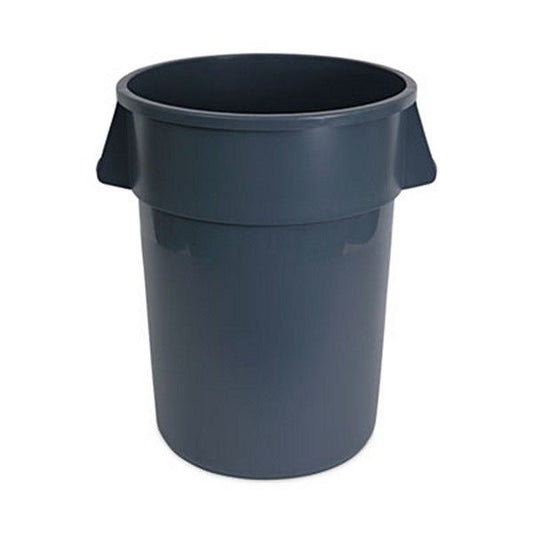 Boardwalk® Round Waste Receptacle, Plastic, 44 Gal, Gray