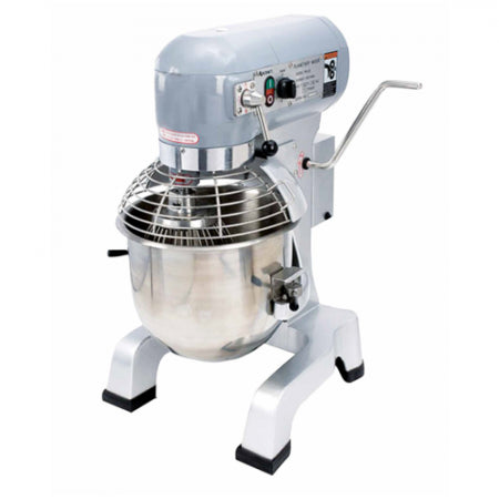 Eco Series BDPM-10 Planetary Mixer, 10 qt., 3-speed, gear driven transmission, stainless steel wire bowl guard, includes: stainless steel mixing bowl with clamps, wire whisk, dough hook, & flat beater attachments