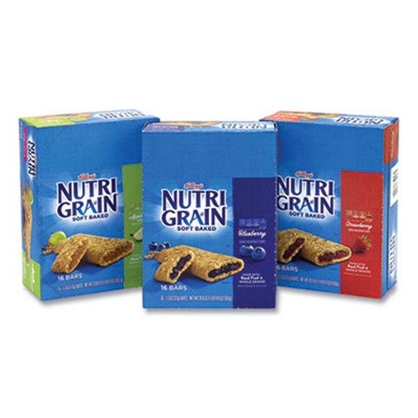 Kellogg's Nutri-Grain Soft Baked Breakfast Bars, Assorted, 1.3 Bar, 48/carton