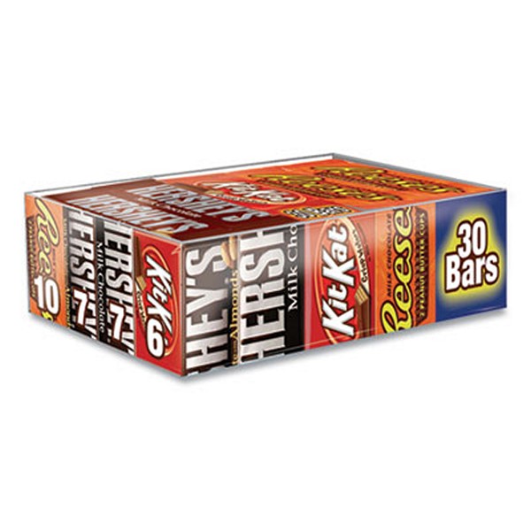 Hershey's Full Size Chocolate Candy Bar Variety Pack, Assorted 1.5 Bar, 30 Bars/box