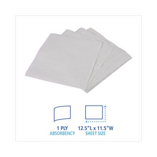 Boardwalk® Office Packs Lunch Napkins, 1-Ply, 12 x 12, White, 2,400/Carton