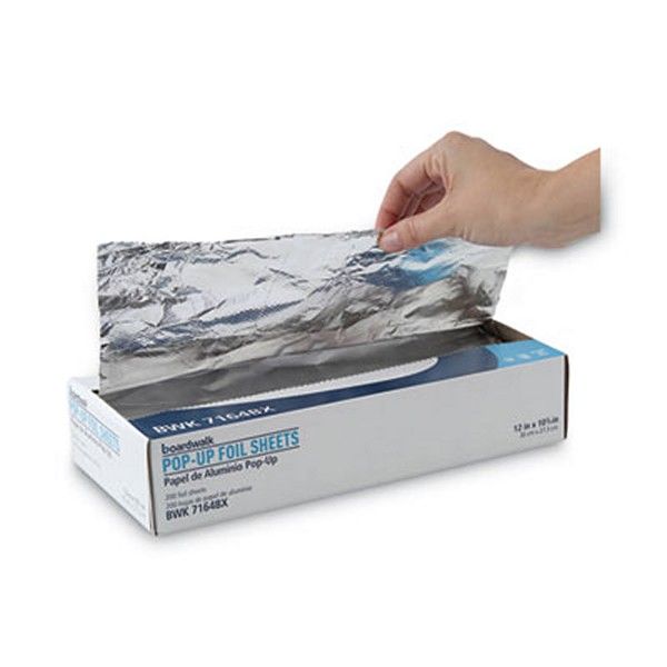 Boardwalk® Heavy-Duty Aluminum Foil Pop-Up Sheets, 12 X 10.75, 200/box, 12 Boxes/carton