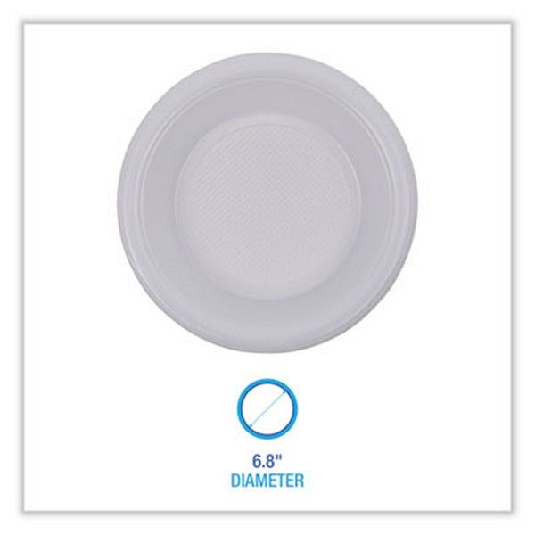 Boardwalk® Hi-Impact Plastic Dinnerware, Bowl, 10 To 12 Oz, White, 1,000/carton