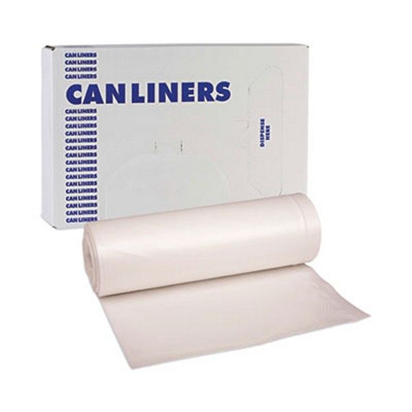 Boardwalk® High-Density Can Liners, 45 Gal, 19 Microns, 40" X 46", Natural, 150/carton