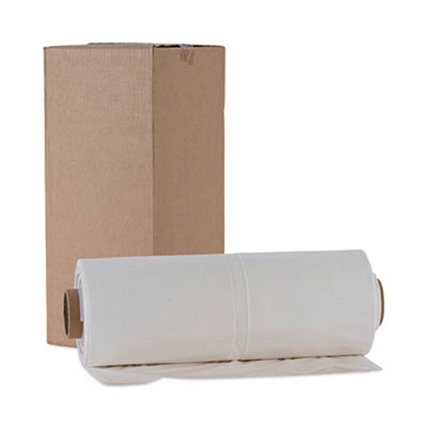 Boardwalk® Industrial Drum Liners Rolls, 60 Gal, 2.7 Mil, 38 X 63, Clear, 1 Roll Of 50 Bags