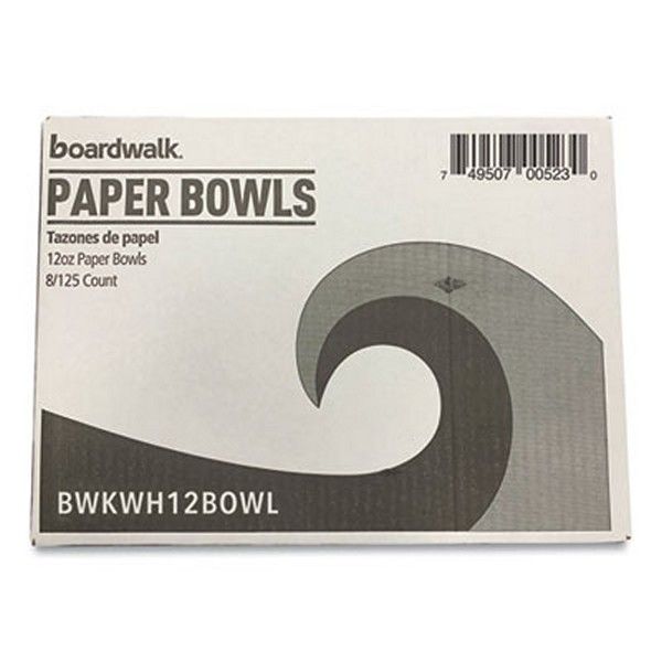 Boardwalk® Boardwalk Paper Dinnerware, Bowl, 12 oz, White, 1,000/Carton