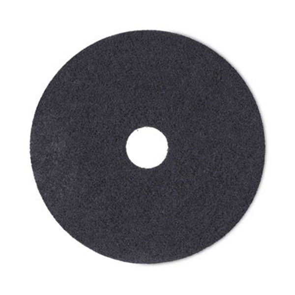 Boardwalk® Stripping Floor Pads, 18" Diameter, Black, 5/carton