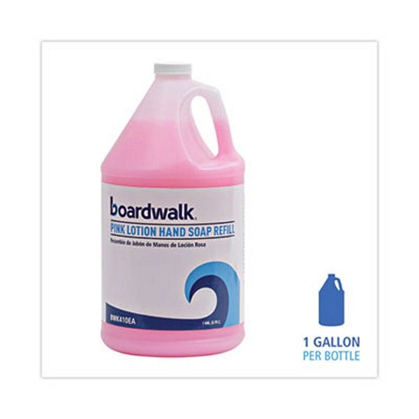 Boardwalk® Mild Cleansing Pink Lotion Soap, Cherry Scent, Liquid, 1 gal Bottle