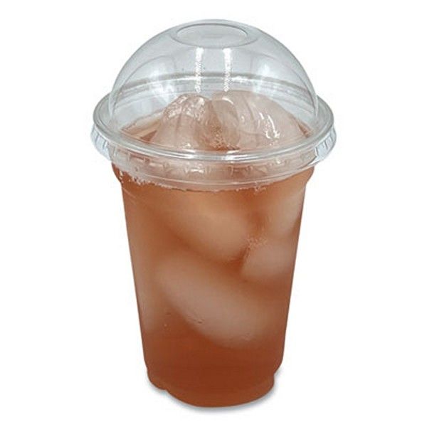 Boardwalk® Boardwalk PET Cold Cup Dome Lids, Fits 9 oz to 10 oz PET Cups, Clear, 100/Pack