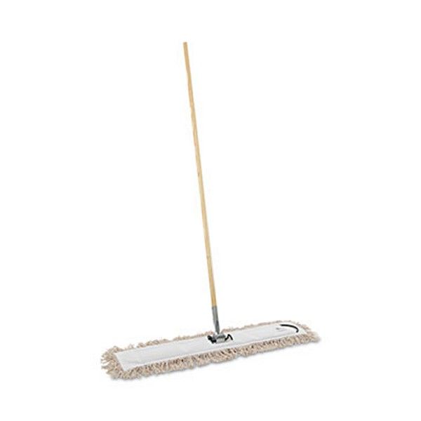 Boardwalk® Cotton Dry Mopping Kit, 36 X 5 Natural Cotton Head, 60" Natural Wood Handle