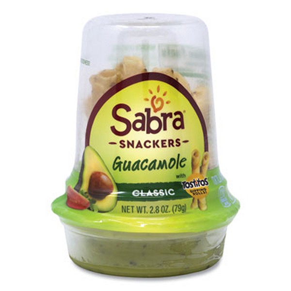 Sabra Grab And Go Guacamole With Tostitos Tortilla Chips, 2.8 Cup, 6 Cups/pack