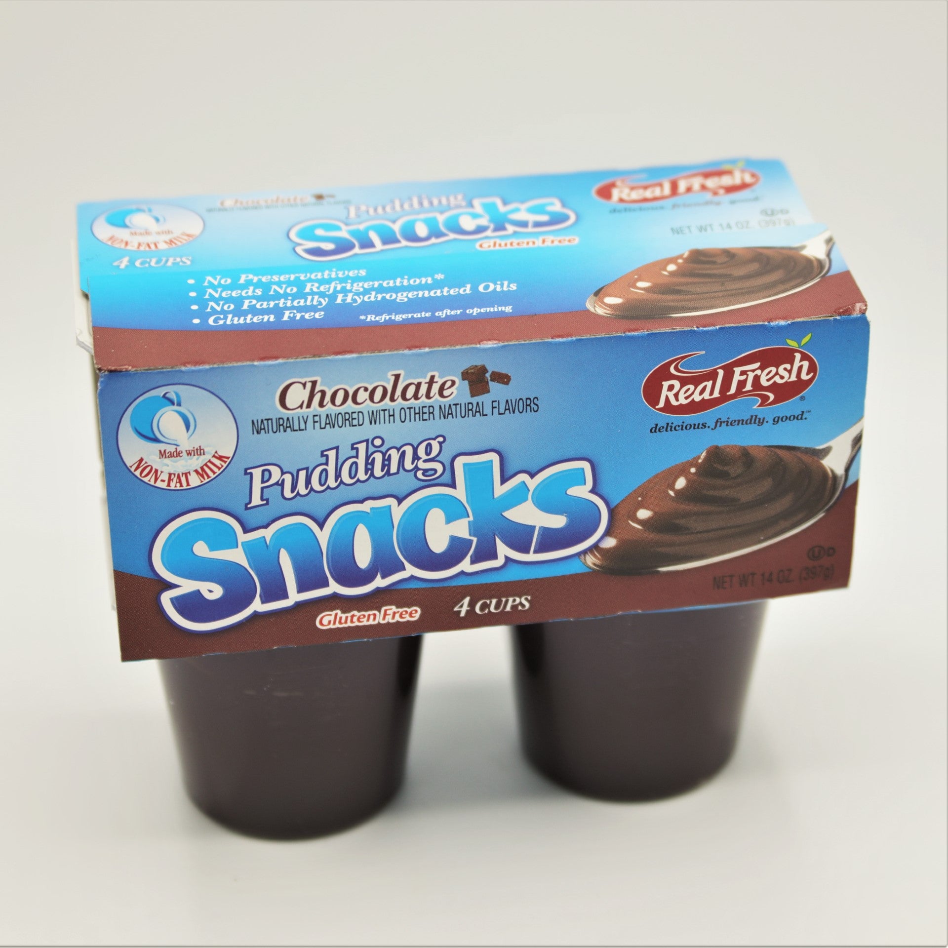 Real Fresh Chocolate Pudding 14 Ounce Size - 12 Per Case