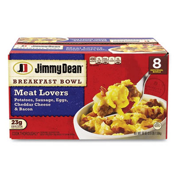 JimmyDean Breakfast Bowl Meat Lovers, 56 Box, 8 Bowls/box