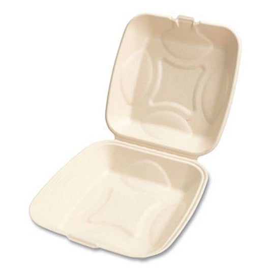 Boardwalk® Boardwalk Bagasse PFAS-Free Food Containers, 1-Compartment, 9 x 1.93 x 9, Tan, Bamboo/Sugarcane, 100/Sleeve, 2 Sleeves/Carton