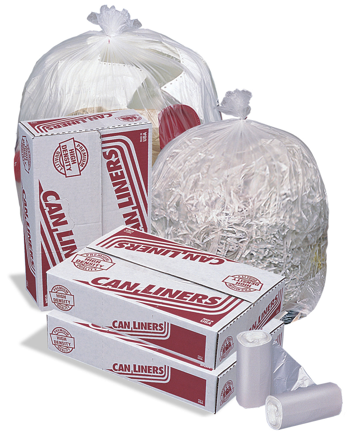 38X60 14 Mic 60 Gallons Natural Star Perf Roll 200(8/25 Count - 60 Gallon Bag)