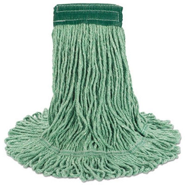 Boardwalk® Super Loop Wet Mop Head, Cotton/synthetic Fiber, 5" Headband, Medium Size, Green