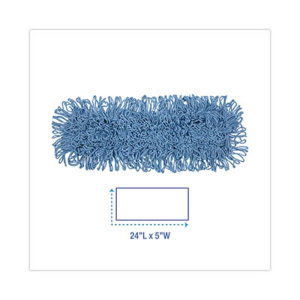 Boardwalk® Mop Head, Dust, Looped-End, Cotton/synthetic Fibers, 24 X 5, Blue