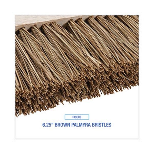 Boardwalk® Street Broom Head, 6.25" Brown Palmyra Fiber Bristles, 16" Brush