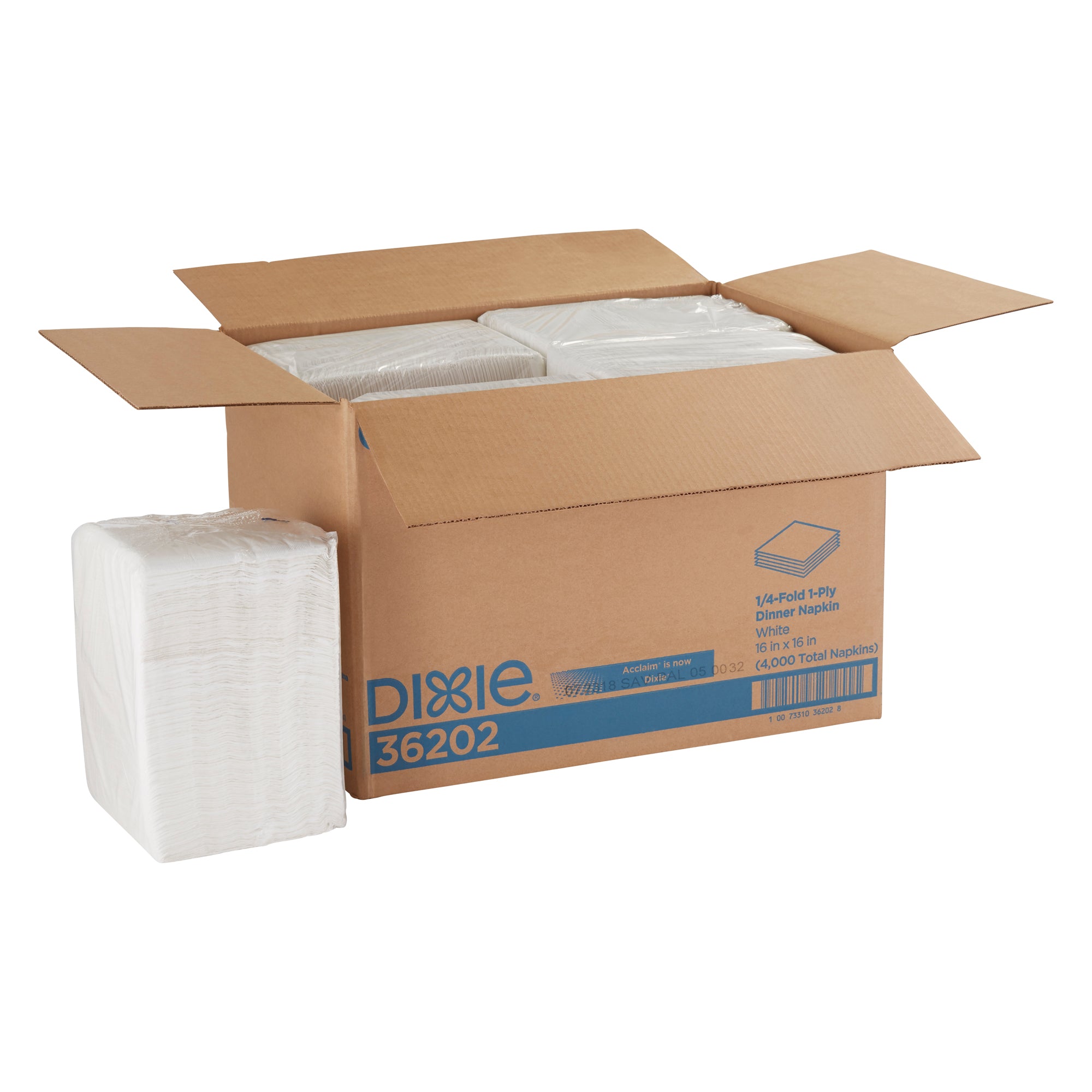 Dixie(R) 1/4-Fold 1-Ply Dinner Napkin (Previously Acclaim(R)) By Gp Pro (Georgia-Pacific) 16" X 16"