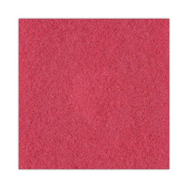 Boardwalk® Buffing Floor Pads, 20" Diameter, Red, 5/carton