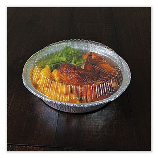 Boardwalk® Boardwalk Round Aluminum To-Go Container Lids, Dome Lid, 7", Clear, Plastic, 500/carton