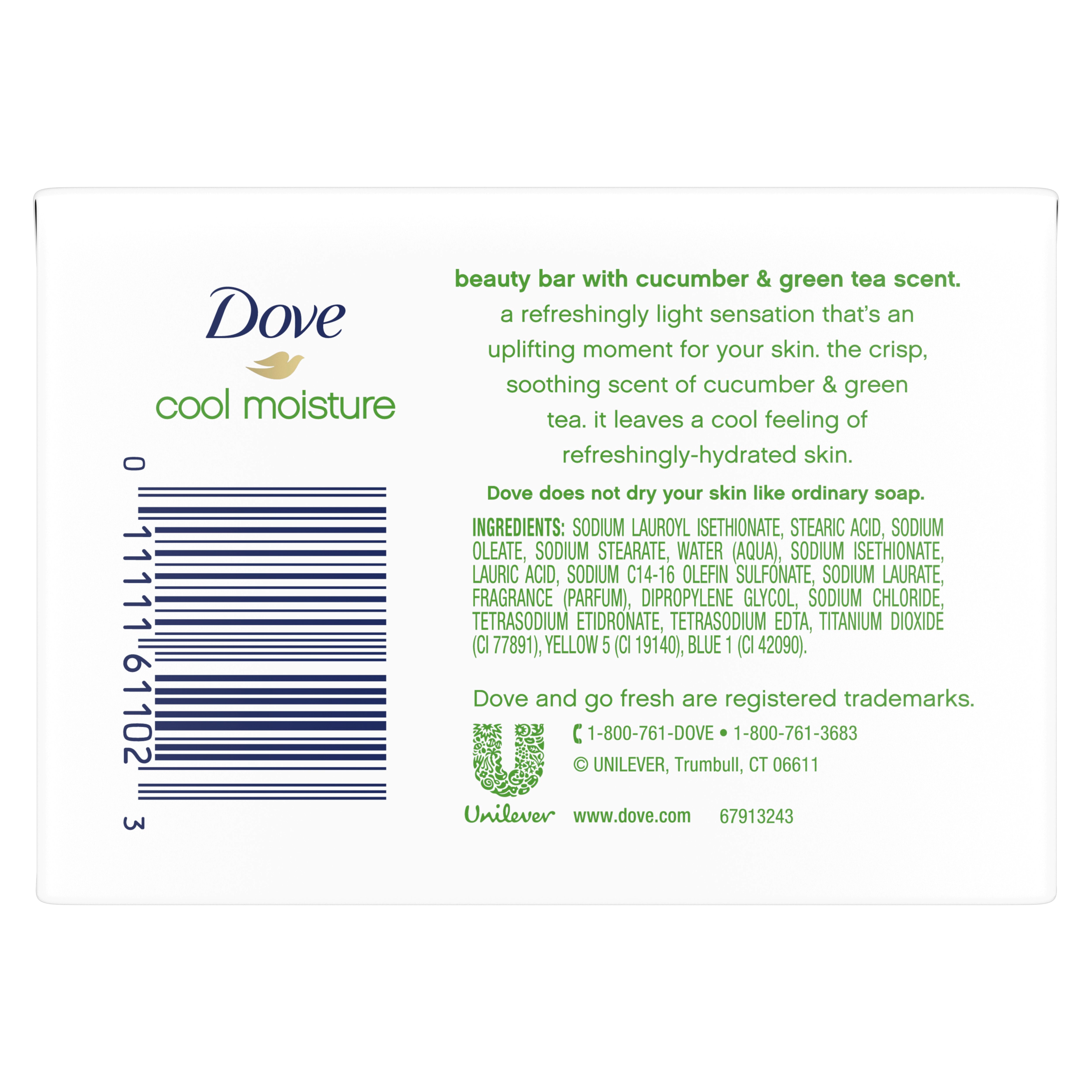 Dove Soap Bar Go Fresh Cool Moisture 24 212 Gr