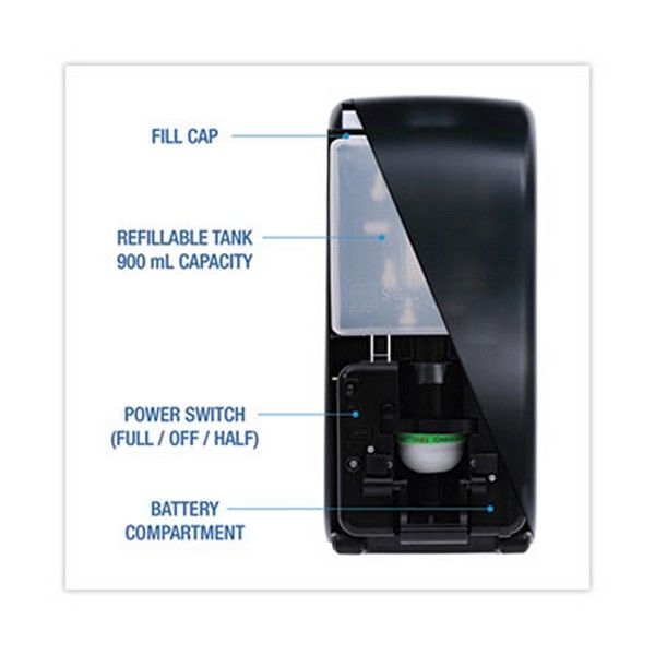 Boardwalk® Bulk Fill Soap Dispenser, 900 mL, 5.5 x 4 x 12, Black