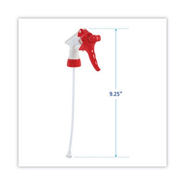 Boardwalk® Trigger Sprayer 250, 9.25" Tube Fits 32 Oz Bottles, Red/white, 24/carton