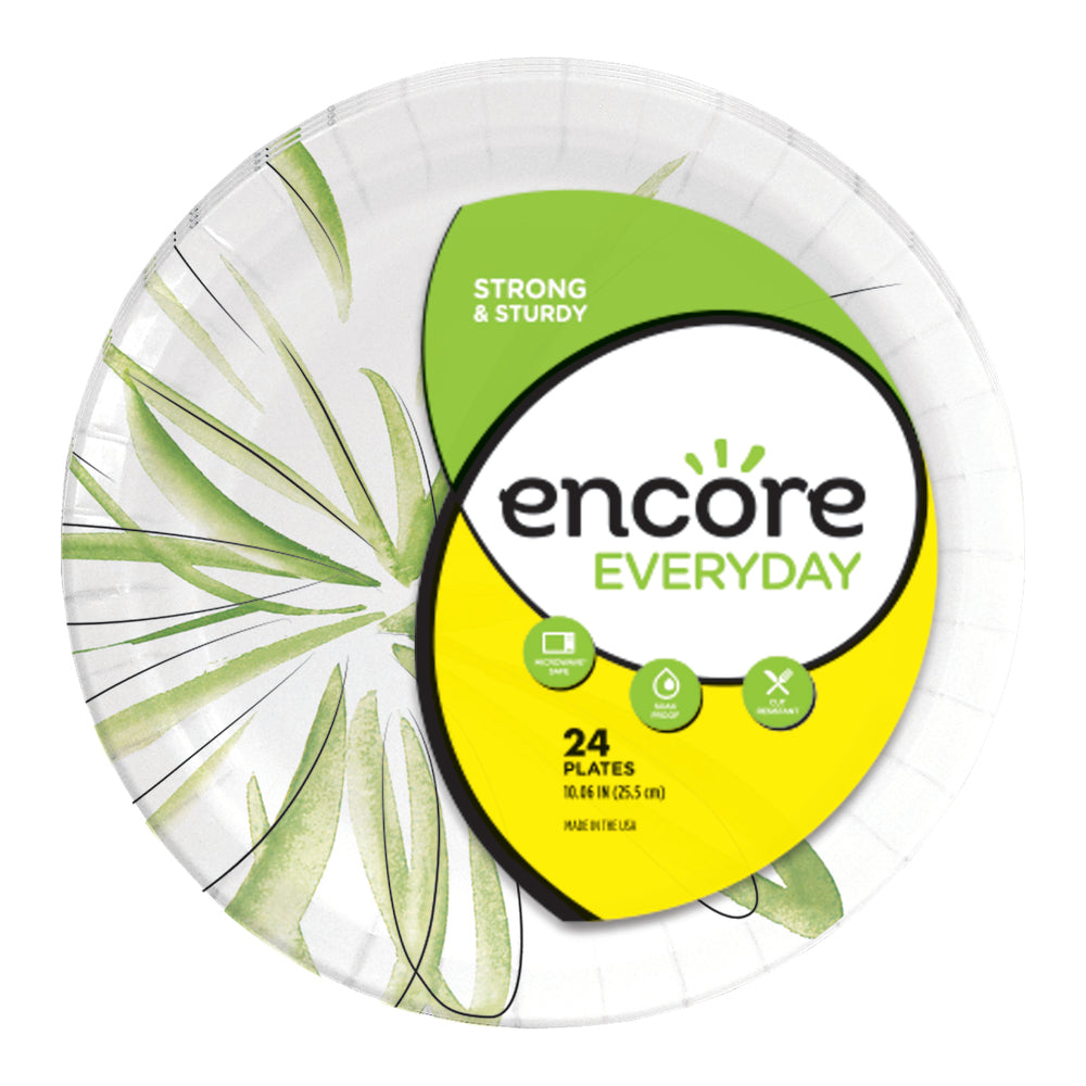 AJM Packaging Encore Designer Everyday Paper Plate - 24 Count - 12 Per Case