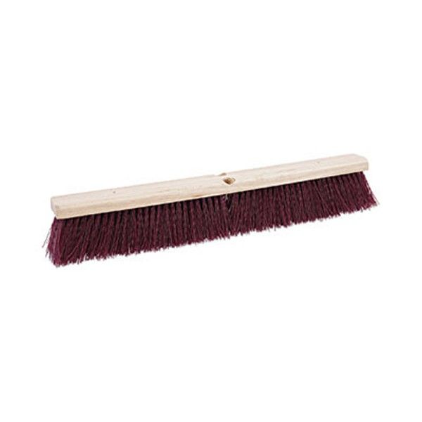 Boardwalk® Floor Brush Head, 3.25" Maroon Stiff Polypropylene Bristles, 24" Brush