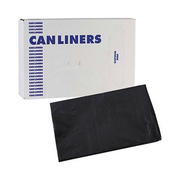 Boardwalk® Linear Low Density Industrial Can Liners, 33 Gal, 0.6 Mil, 33 X 39, Black, 200/carton