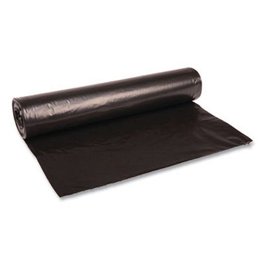 Boardwalk® Low Density Repro Can Liners, 45 Gal, 1.2 Mil, 40" X 46", Black, 10 Bags/roll, 10 Rolls/carton