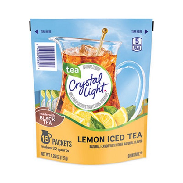 Crystal Light Flavored Drink Mix Pitcher Packs, Iced Tea, 0.14 Packets, 16 Packets/Pouch