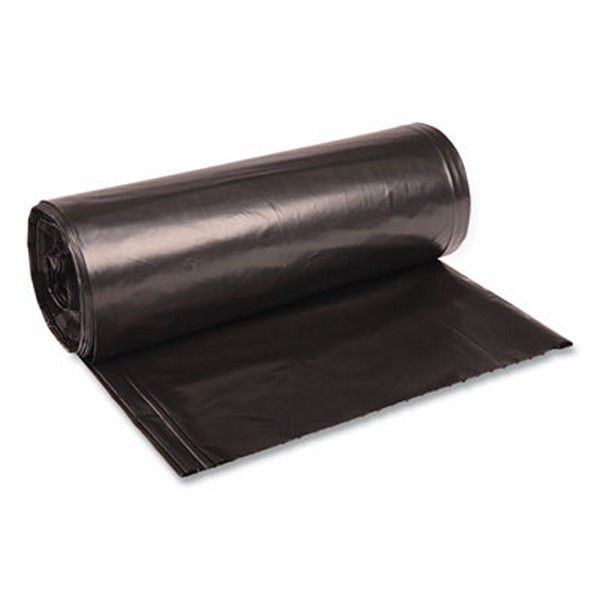 Boardwalk® Low Density Repro Can Liners, 60 Gal, 2 Mil, 38" X 58", Black, 10 Bags/roll, 10 Rolls/carton