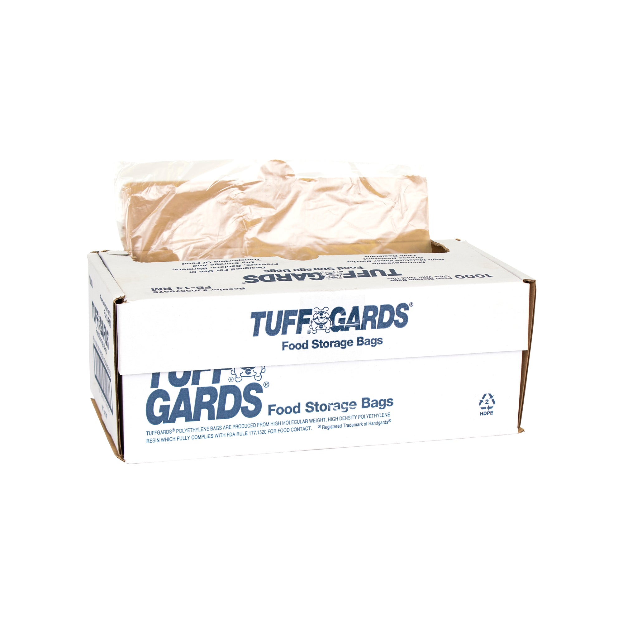 Tuffgards Food Storage Tie Closure Clear Highdensity Roll Ten Inch Four Inch Freezer 1000 Each