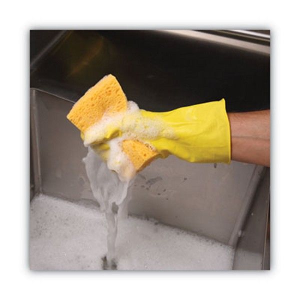 Boardwalk® Medium Cellulose Sponge, 3.67 X 6.08, 1.55" Thick, Yellow, 24/carton